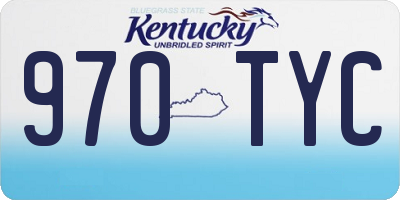 KY license plate 970TYC