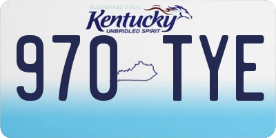 KY license plate 970TYE