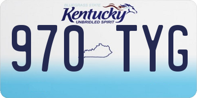 KY license plate 970TYG