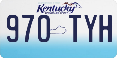KY license plate 970TYH