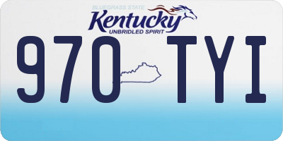 KY license plate 970TYI