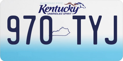 KY license plate 970TYJ