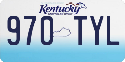 KY license plate 970TYL