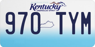 KY license plate 970TYM