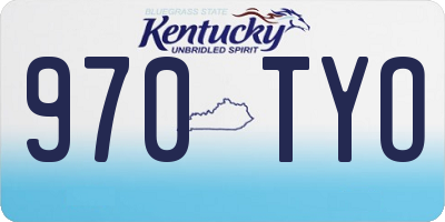 KY license plate 970TYO