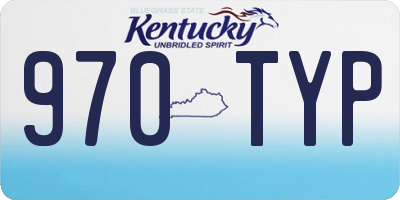 KY license plate 970TYP