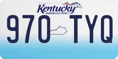 KY license plate 970TYQ
