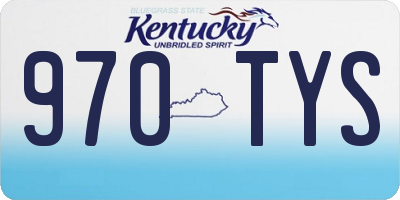 KY license plate 970TYS