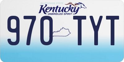 KY license plate 970TYT