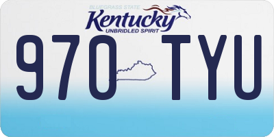 KY license plate 970TYU