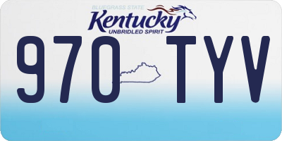 KY license plate 970TYV