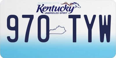 KY license plate 970TYW