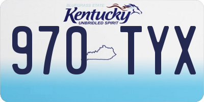 KY license plate 970TYX