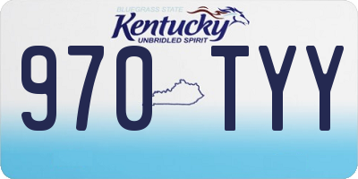 KY license plate 970TYY
