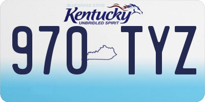 KY license plate 970TYZ