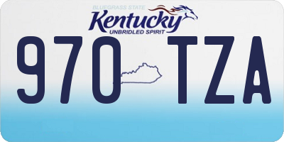 KY license plate 970TZA