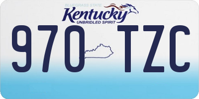 KY license plate 970TZC