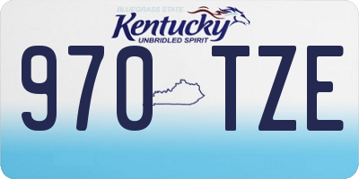 KY license plate 970TZE