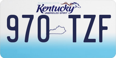 KY license plate 970TZF