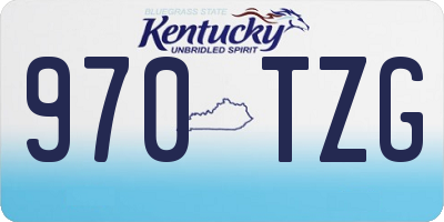 KY license plate 970TZG