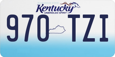 KY license plate 970TZI