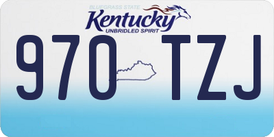 KY license plate 970TZJ
