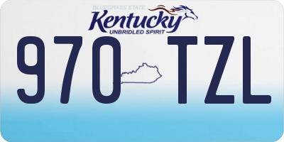 KY license plate 970TZL