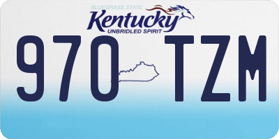 KY license plate 970TZM