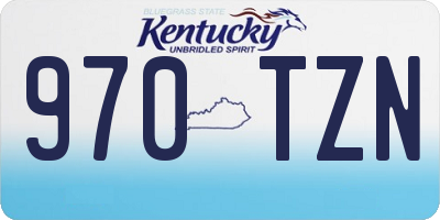 KY license plate 970TZN