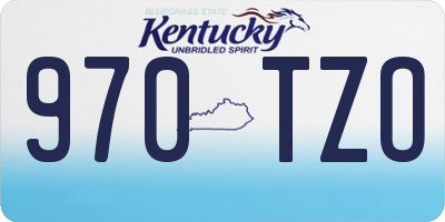 KY license plate 970TZO