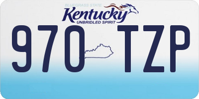KY license plate 970TZP