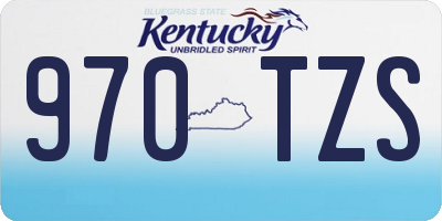 KY license plate 970TZS