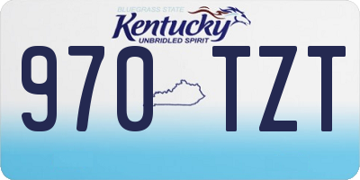 KY license plate 970TZT