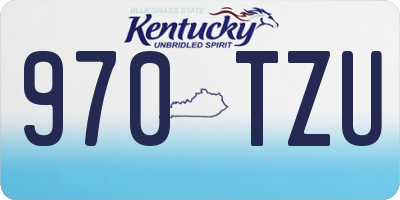 KY license plate 970TZU