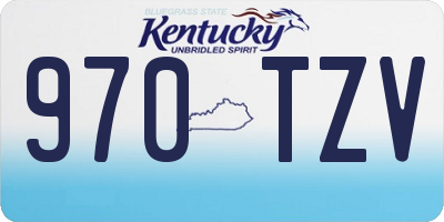 KY license plate 970TZV