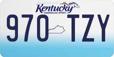 KY license plate 970TZY