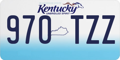 KY license plate 970TZZ