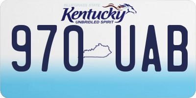 KY license plate 970UAB