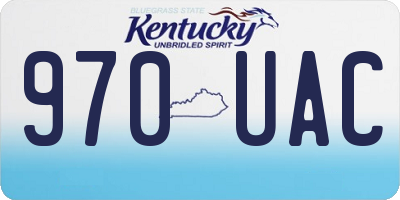 KY license plate 970UAC