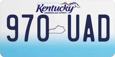 KY license plate 970UAD