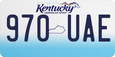 KY license plate 970UAE