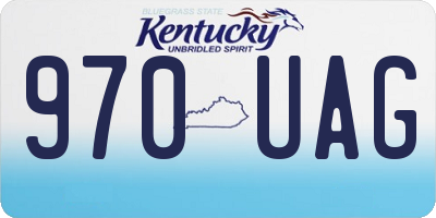 KY license plate 970UAG
