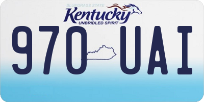 KY license plate 970UAI