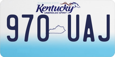 KY license plate 970UAJ