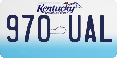 KY license plate 970UAL