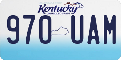 KY license plate 970UAM
