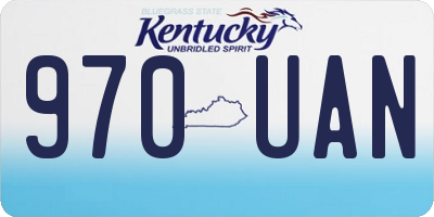 KY license plate 970UAN