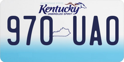 KY license plate 970UAO
