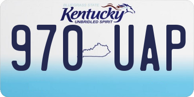 KY license plate 970UAP