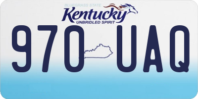 KY license plate 970UAQ